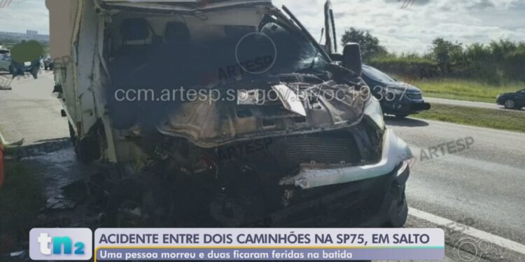 Batida entre caminhões deixa um morto e dois feridos em rodovia do interior de SP
